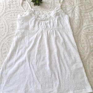 White cotton tank top